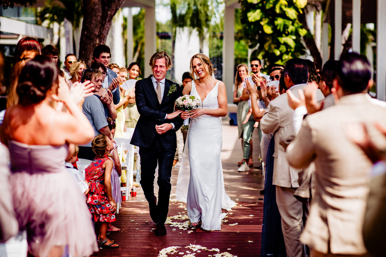 Mexico Wedding Photographer - Walking down the aisle