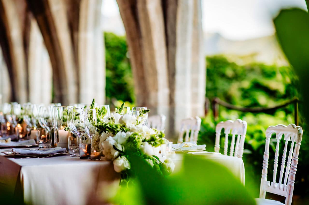 Villa Cimbrone Ravello Amalfi Coast Table setting styling